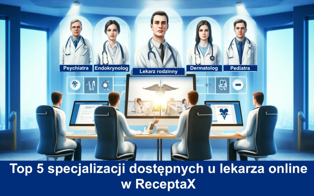 Top 5 specjalizacji dostępnych u lekarza online w ReceptaX