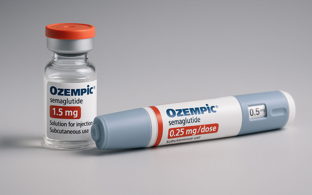 Ozempic (semaglutyd) – fiolka i wstrzykiwacz, lek stosowany w leczeniu cukrzycy typu 2 i redukcji masy ciała, bezpieczny przy długoterminowym stosowaniu