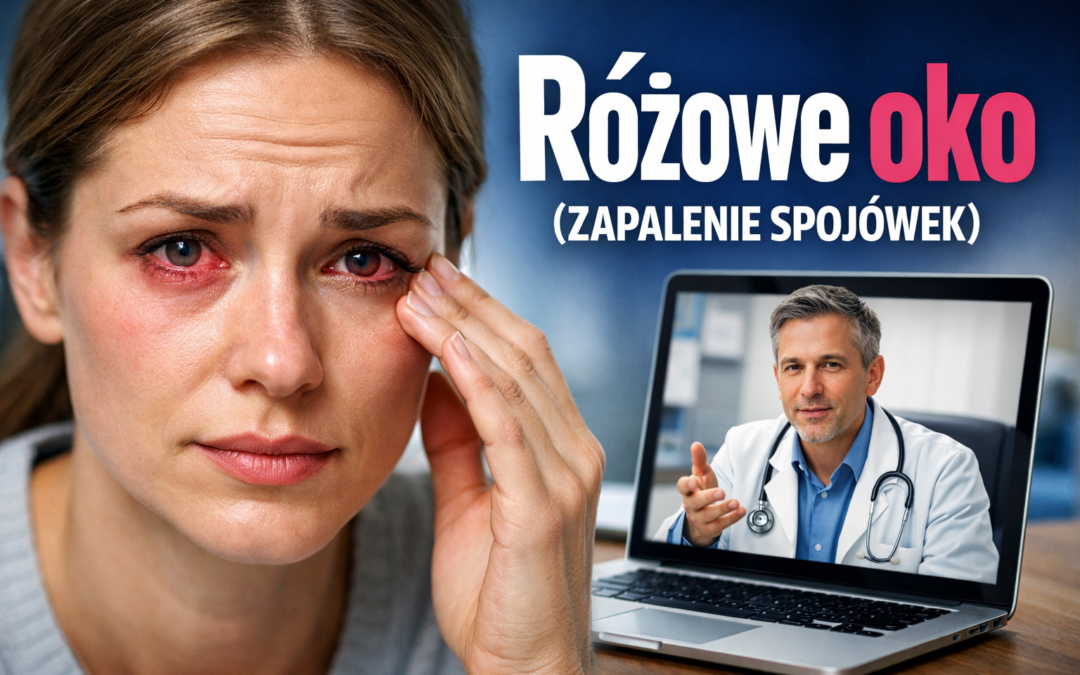 Różowe oko (zapalenie spojówek) – kiedy wystarczy teleporada?
