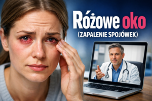 Różowe oko (zapalenie spojówek) – kiedy wystarczy teleporada?