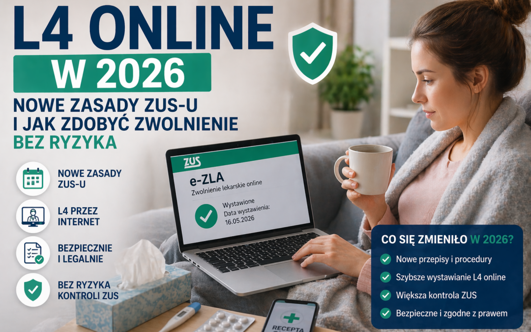 L4 online w 2026. Nowe zasady ZUS-u i jak zdobyć zwolnienie bez ryzyka