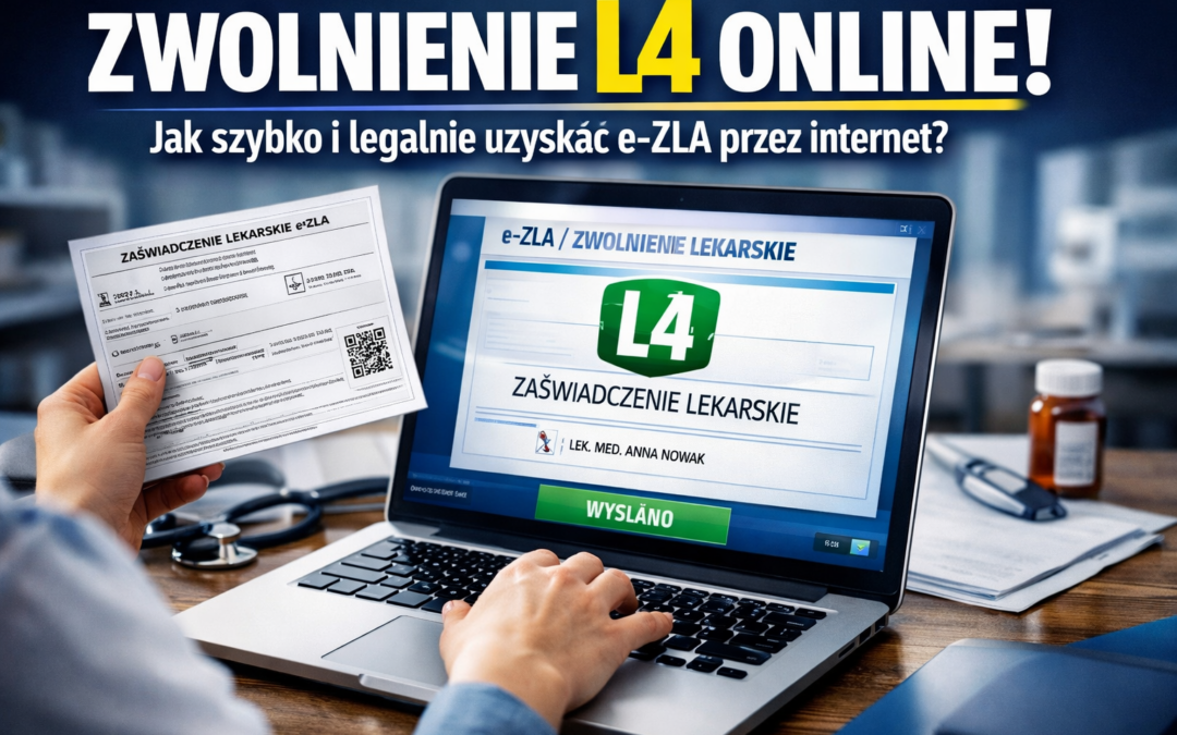 Zwolnienie lekarskie (L4) online - Jak szybko i legalnie uzyskać e-ZLA w ReceptaX.pl?