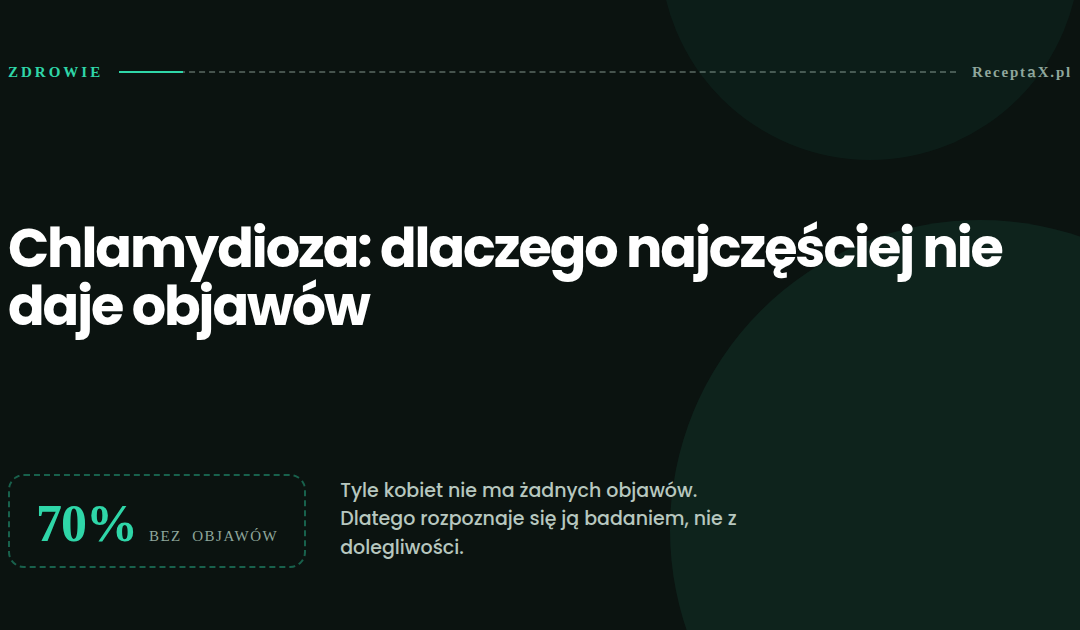 Chlamydioza: dlaczego najczęściej nie daje objawów