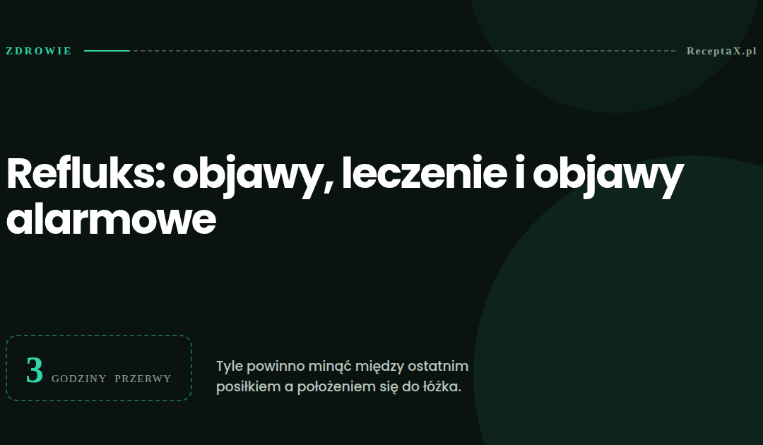 Refluks żołądkowo-przełykowy: objawy, leczenie i objawy alarmowe