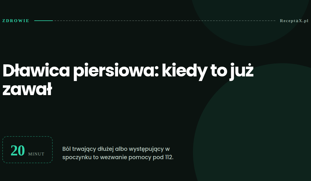 Dławica piersiowa stabilna: jak ją rozpoznać i kiedy to już zawał