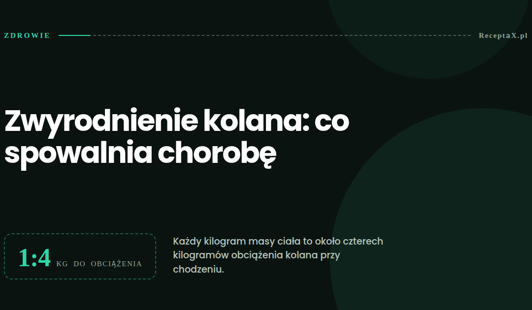 Zwyrodnienie stawu kolanowego: co spowalnia chorobę, a co tylko uśmierza ból