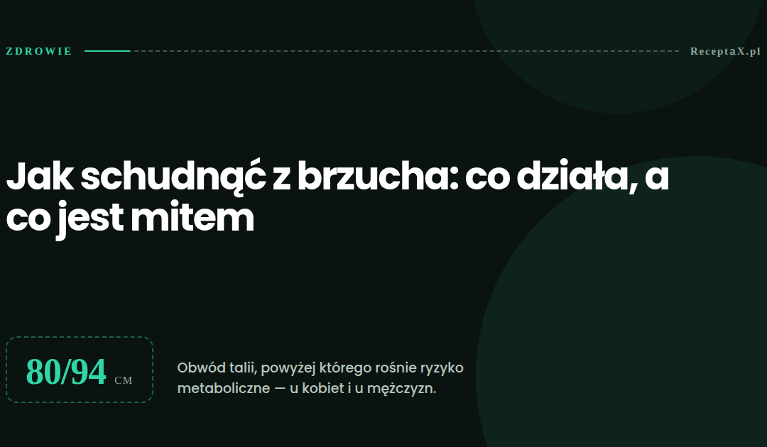 Obwód talii 80 cm u kobiet i 94 cm u mężczyzn wyznacza granicę ryzyka metabolicznego