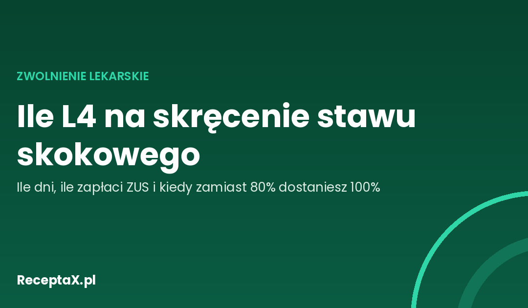 Okładka artykułu o długości zwolnienia lekarskiego po skręceniu stawu skokowego