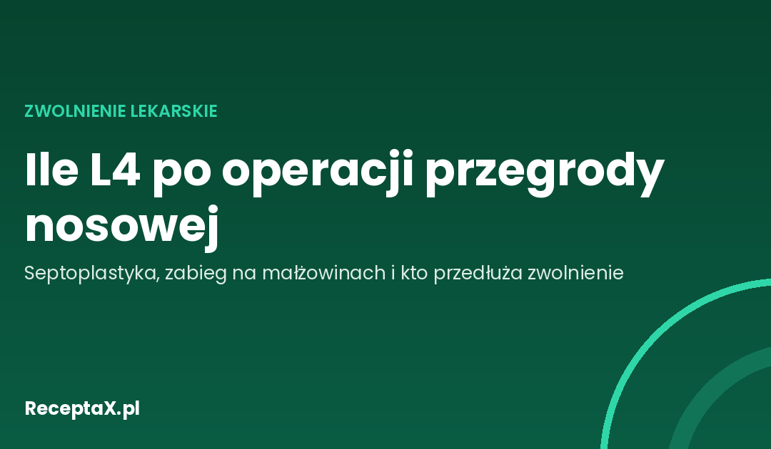 Okładka artykułu o zwolnieniu lekarskim po operacji przegrody nosowej (septoplastyce)