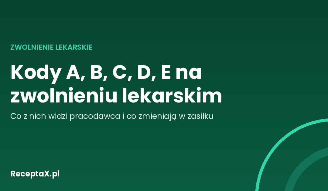 Kody A, B, C, D, E na zwolnieniu lekarskim i co z nich widzi pracodawca