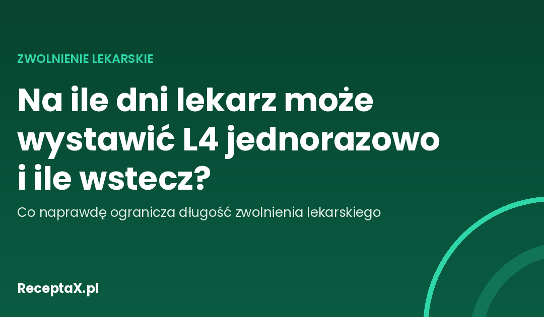 Okładka artykułu o tym, na ile dni lekarz może wystawić L4 jednorazowo i ile dni wstecz